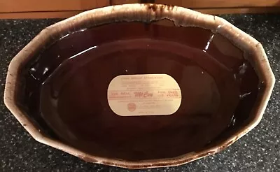 NOS Vintage McCoy Brown Drip Casserole Dish 7072 W/ Org. Label • $34.99