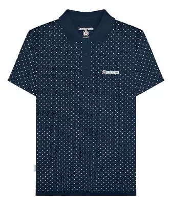 Mens Lambretta All Over Polkadot Retro Mod Ska Polo Shirt Sizes M To 4XL • £19.99