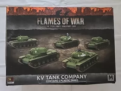 Flames Of War SBX40 KV Tank Company (Soviet) WWII Heavy Tanks Plastic Miniatures • $24.99