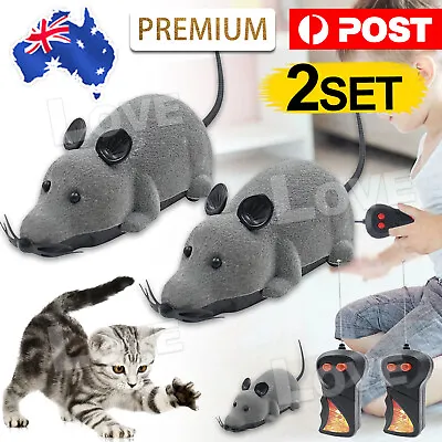 2PCS Wireless Remote Control Electronic Rat Mouse Mice Toys Pet Cat Puppy Toy A • $16.95