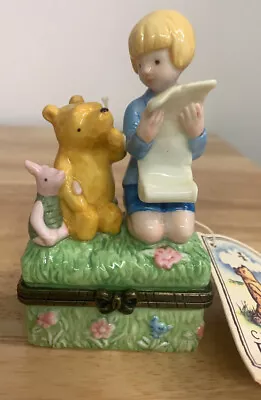 Disney Midwest Of Cannon Falls Trinket Box Winnie The Pooh And Christopher Robin • $24.99