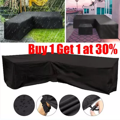 Sofa Furniture Cover Patio Outdoor Garden L Shape Corner Waterproof Protector UK • £6.79