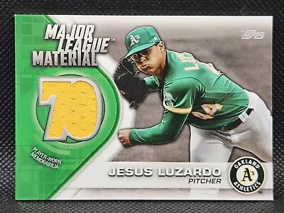 2021 Topps Jesus Luzardo Major League Materials Yellow Jersey Relic Card Oakland • $2