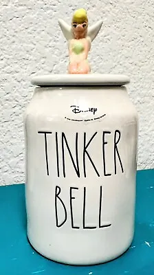 Rae Dunn Disney Tinker Bell Canister Cookie Jar Figural Lid Tinkerbell Pixie • $34