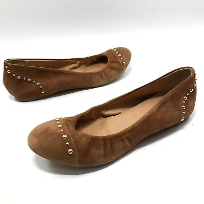 J CREW  Sz 7.5  Brown  Leather Flats • $27.99