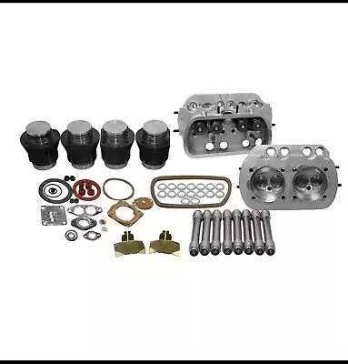 VW 1600 SINGLE PORT TOP END REBUILD KIT 85.5mm Pistons WITH STOCK HEADS BEETLE  • $600