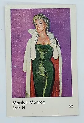 Marilyn Monroe Sexy Red Dress 1962 Dutch Gum Card Serie N #52 • $162.88