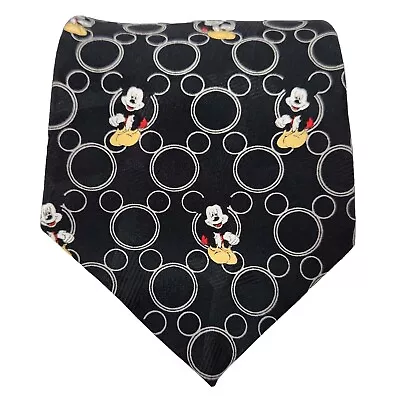 Mickey Mouse Black White Necktie Mickey Unlimited MM In Color 58 L X 3 3/4 W • $9.99
