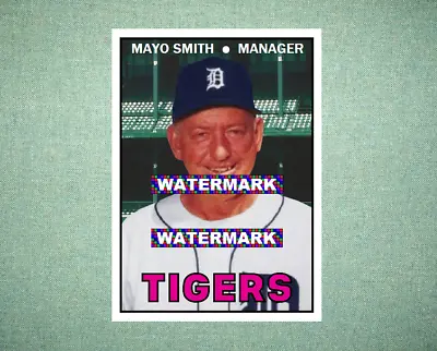 Mayo Smith Detroit Tigers 1967 Style Custom Baseball Art Card • $5.88