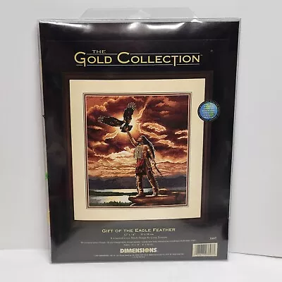 New Dimensions Gold Collection GIFT OF THE EAGLE FEATHER Cross Stitch Kit #3897 • $70