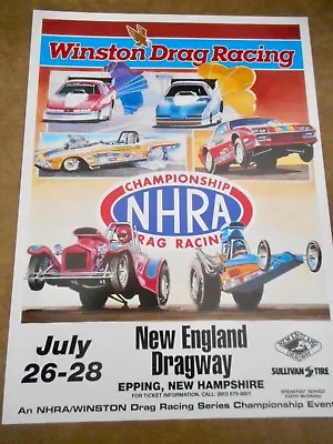 Original Heavy Stock Drag Racing Poster 1990's - 18 Inches By 13 Inches.      #3 • $24.99