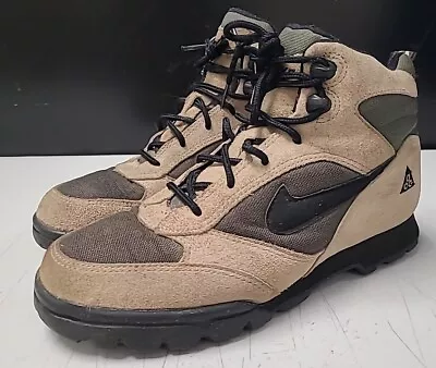 VINTAGE NIKE  Men 9.5  ACG CALDERA HIKING BOOTS 940810-1A SHOES  BROWN SUEDE • $59.99