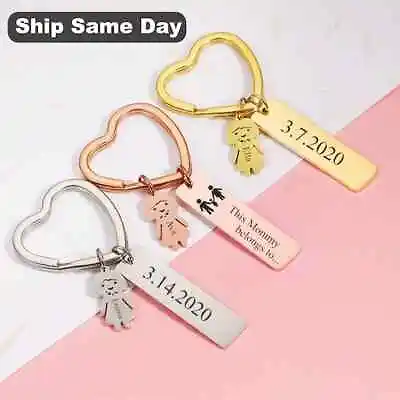 Engraved QR Code Music Audio Keyring Voice Video Recording Gift Baby Heart Beat • $5.24