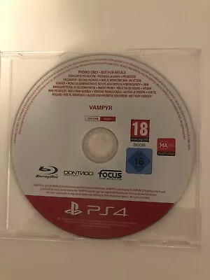 Vampyr (Sony PlayStation 4 2018) PROMO MEDIA DISC Early Build Region FREE • $115.88