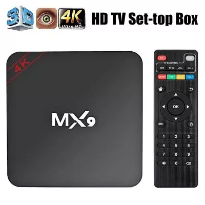 Equipments Android 11.0 Smart TV Box Set Top Box MX9 TV Box WiFi Media Player • £23.29