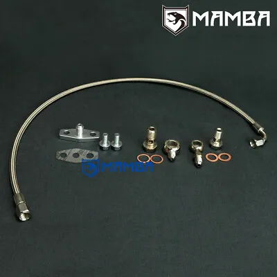 MAMBA Turbo Oil Feed Line For MAZDA RX-7 RX7 13B FC FD HT18S-2S Or Garrett T3 T4 • $82.50