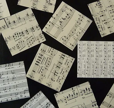 40 Sheets ORIGAMI Paper  Genuine Random Music Sheets 15 Cm 12cm 10cm  VINTAGE • £6