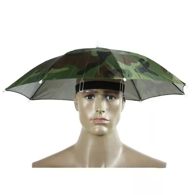 Foldable And Portable Umbrella Hat For Adults And Kids Perfect For Outdoor Fun • £11.05