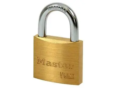 Master Lock V Line Brass 40Mm Padlock - Keyed Alike 2341 MLK4140KA1 • £10.07