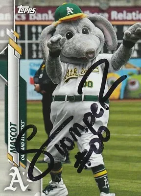 Oakland A's Mascot  Stomper  Signed Topps 2020 Opening Day Card • $15