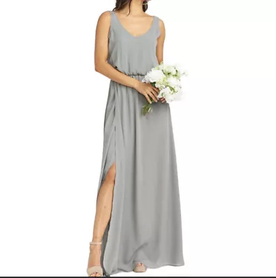 Show Me Your Mumu XL Kendall Maxi Dress Lined Faux Wrap Grey/mint Green Wedding • $16.99