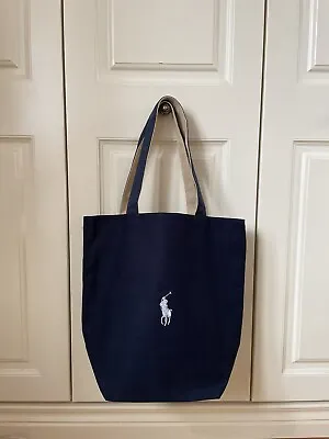 New Ralph Lauren Polo Shopper Tote Two Sided Navy And Khaki • £19.99