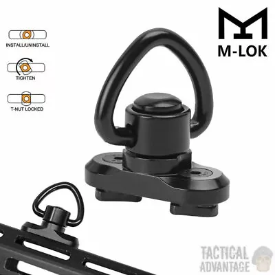 M-LOK QD Sling Swivel Mount Base Quick Detach  Airsoft Handguard Rail MLOK UK • £6.95