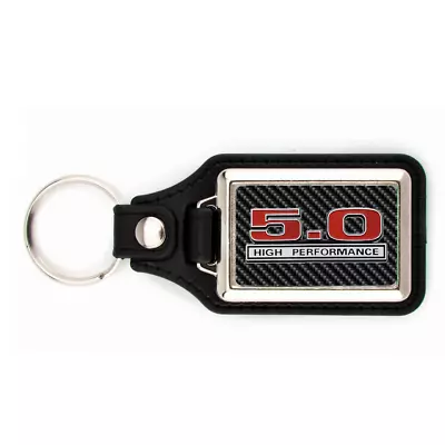 Ford Mustang 5.0 Keychain With Carbon Fiber Look Background Key Chain • $11.99