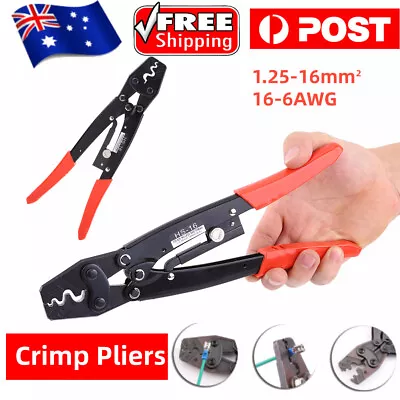 1.25-16mm² Wire Terminal Crimper Cable Crimping Tool Anderson Plug Crimp Pliers • $16.92