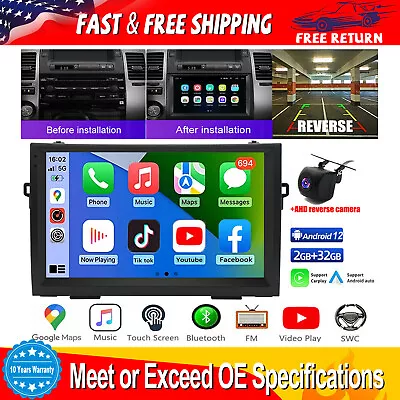 For Toyota Prius 2003-2009 Stereo Radio Android 13 Carplay 9  GPS Player+AHD CAM • $139.99