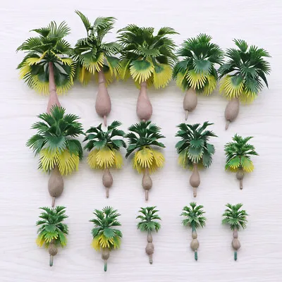 15pcs Miniature Toy Trees Green Model Tree Model Train Palm Trees Plastic Trees • £8.05