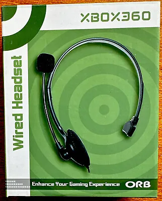 ORB Wired Headset Black Xbox 360 Black BRAND NEW • £4.99