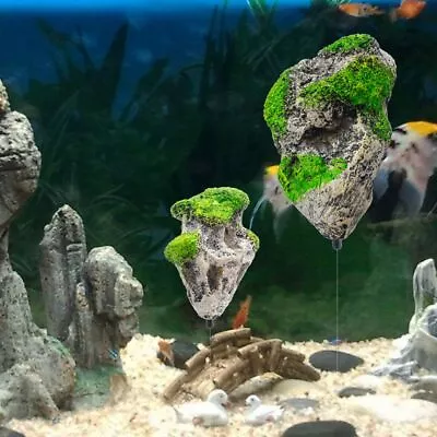 Floating Rock Suspended Artificial Stone Aquarium Fish Tank Ornament Decor  • $13.45