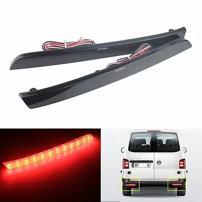 2012-16 VW Transporter T5 Rear Bumper Reflector LED Tail Light Smoked Black Lens • $23.52