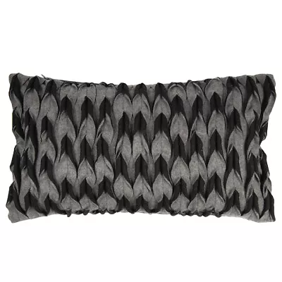 Monte Black & Grey 3D Textured Rectangle 30x50cm Cushion Cover RRP$69 OZ Seller • $10