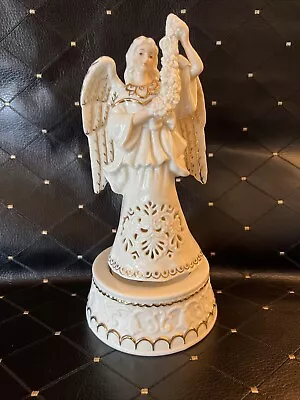 Musical Angel Revolving Christmas Plays Noel 2000 Vintage • $18