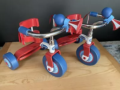 American Girl Bitty Baby TRICYCLE Lot Of 2 Red White & Blue Bike W/Horn • $52