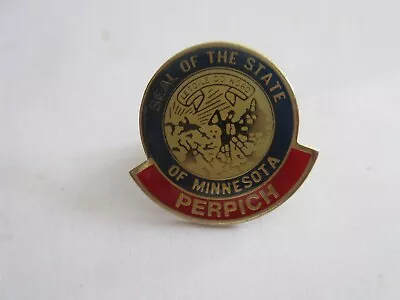 Minnesota Travel Souvenir Pin Seal Of The State Perpich Badge Vintage Hat Lapel  • $15.99