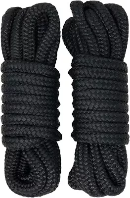 2 Pack 5/8 Inch 20 FT Double Braid Nylon Dock Line Mooring Rope Boat Anchor Rope • $28.99