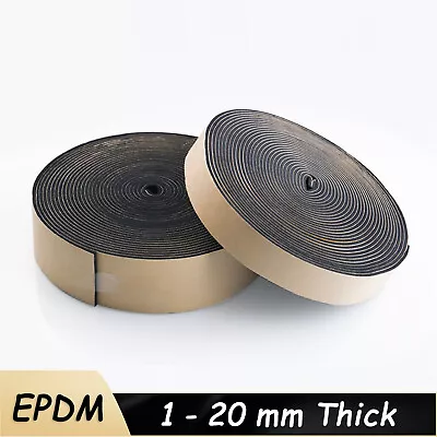 Neoprene Self Adhesive Backed Foam Sponge Strip Roll Sheet Tape Sticky Seal EPDM • $4.59