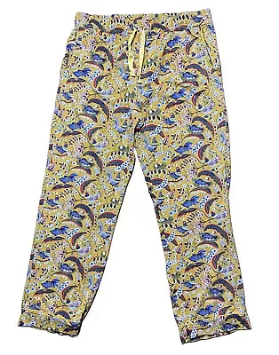 🐓💛Vera Bradley FRENCH HENS Hens & Baby Chicks Yellow Knit Pajama Pants Size M • $39.99