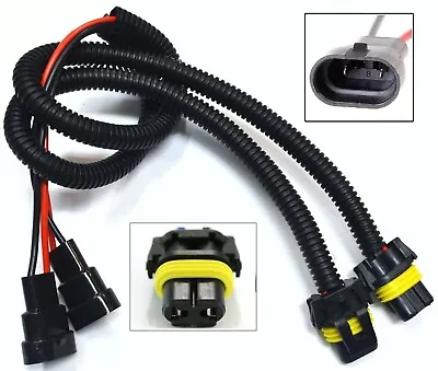 Extension Wire P 9006 HB4 Two Harness Fog Light Female Male Plug Adapter Bulb OE • $12.35