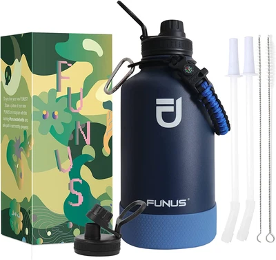 $38.38 • Buy Insulated Water Bottle 64 Oz Vacuum Stainless Steel Outdoor Camping BPA Free