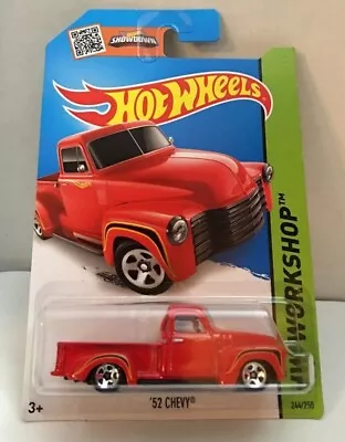 $18.99 • Buy Hot Wheels ’52 Chevy Truck Red #244/250 Hw Workshop Diecast Scale 1/64