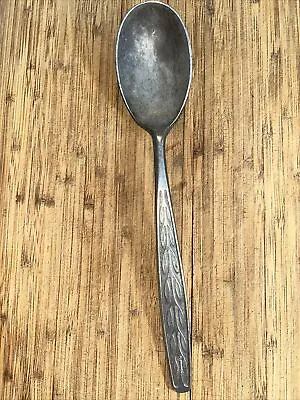 VINTAGE TH Marthinsen NORWAY Pewter Spoon 10.5” L Norwegian Viking MCM Salad • $5.22