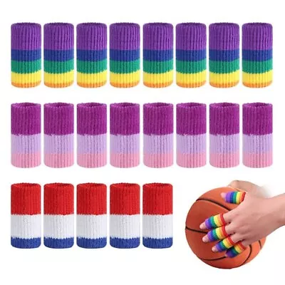 $7.44 • Buy 10Pcs Elastic Sports Finger Sleeves Arthritis Support Finger Guard Outdoor Voll