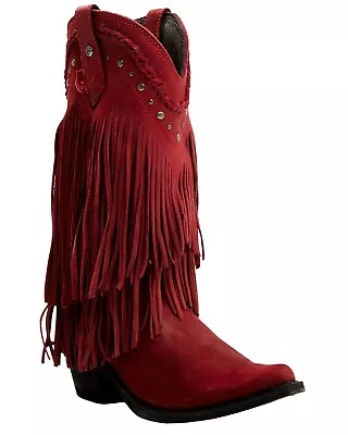 Liberty Women's Vegas Fringe Western Boot - Snip Toe - LB 71124 • $269.97