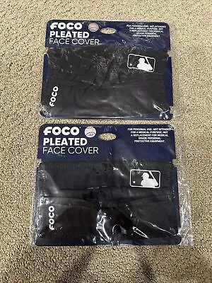 FOCO SEALED PLEATED FACE COVER MASK MLB UMPIRE ISSUED - Set OF 2 - J07 • $14.99