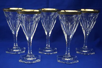 Moser Adela Melikoff (5) Water Goblets 7 3/8   (Lot A)  (S9) • $358.88