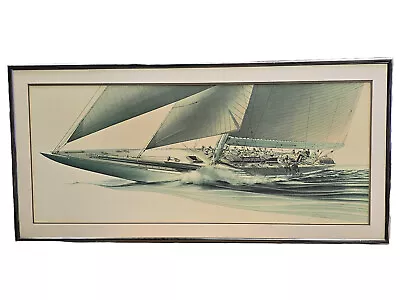 Framed Signed 1977 John Mecray Newport Litho Print • $395